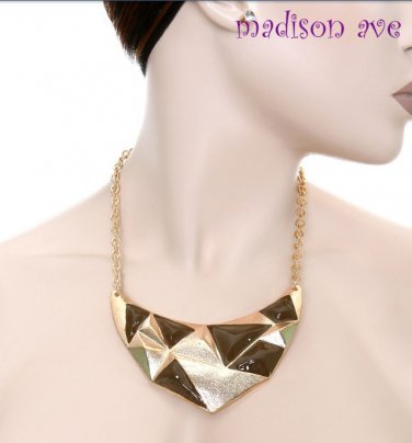 GOLD BROWN NECKLACE & EARRING SET