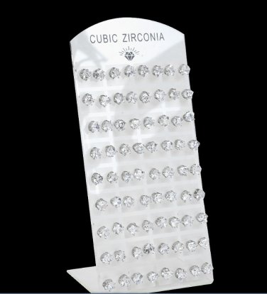 FACETED CUT STUD EARRING