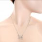 GOLD SILVER BUTTERFLY NECKLACE
