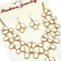 NATURAL GOLD TEARDROP NECKLACE AND EARRING