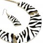 WHITE ZEBRA NECKLACE & EARRING SET