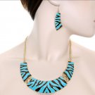 BLUE NECKLACE & EARRING