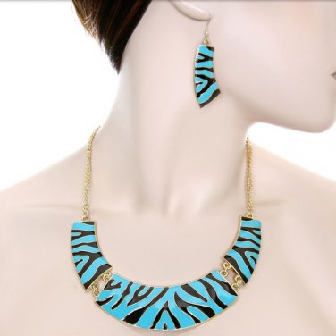 BLUE NECKLACE & EARRING