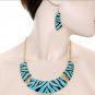 BLUE NECKLACE & EARRING