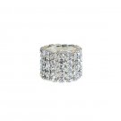 STRETCHABLE FIVE LINE STONES FASHION RING
