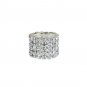 STRETCHABLE FIVE LINE STONES FASHION RING