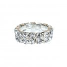 STRETCHABLE TWO LINE STONES FASHION RING