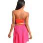 FUSHIA RED BLUE DRESS