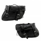 2pc Leather Motorcycle Saddle Bags