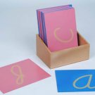 Montessori Sandpaper Letters, Capital Case Cursive with Box by FAC Montessori Montessori Sandpaper Letters, Capital Case Cursive with Box by FAC Montessori