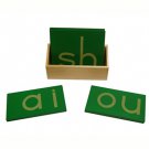 Montessori Sandpaper Lower Case Double Letters, Print with Box Montessori Sandpaper Lower Case Double Letters, Print with Box