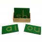 Montessori Sandpaper Lower Case Double Letters, Print with Box