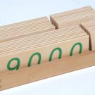 Montessori Large Wooden Number Cards with Box (1-9000)