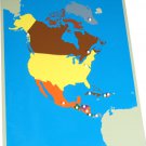 Montessori North America Puzzle Map