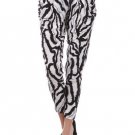 BLACK AND WHITEBRAND NEW STRETCHY ZEBRA PRINT HAREM PANTS WITH POCKETS, MEDIUM/LARGE
