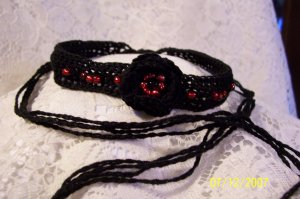 J2- Black Rose Choker