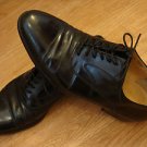 Rare VTG Black Leather Ferragamo Dress Shoes sz 8 EE