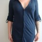 NWOT Brandy Melville Navy Blue Button Down Shirt Dress
