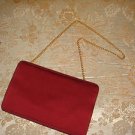 VTG MM Morris Moskowitz Oxblood Satin Handbag EUC!!
