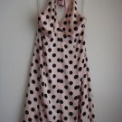 NWT Empire Waist Shelli Segal Pink Silk Polka Dot Dress sz 4