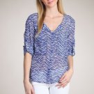 BNWT - BLUE ZEBRA HI-LO TOP