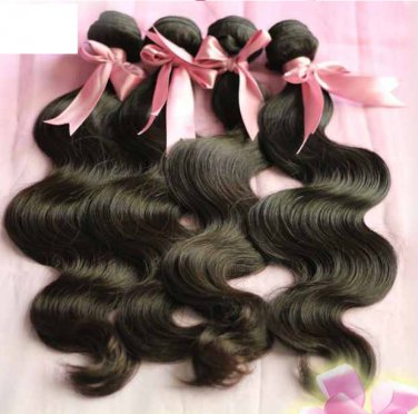 12 14 16 18" Peruvian virgin hair 4 pcs bundle 5A unprocessed hair weave