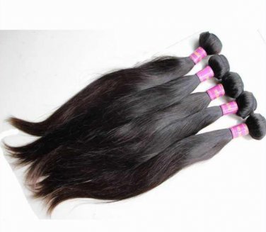 20inches 4pcs  5A Malaysian virgin hair straight bundle  unprocessed hair weave