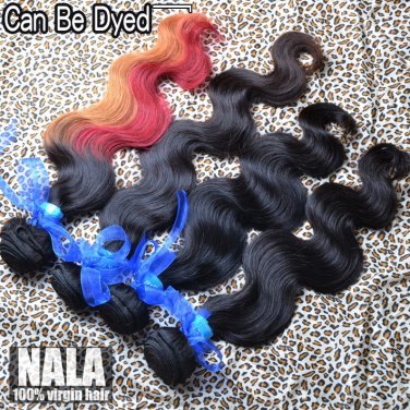 18inch 3pcs/lot virgin Peruvian hair weaves human virgin hair extensions