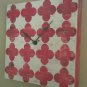 Red and White Distressed Wood Wall Clock w/ Dark Gray Hands - Wooden Clocks
