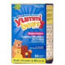 Yummi Bears Organics by Hero Vitamins & Minerals 90 gummy bears WATERMELON NIB