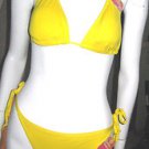 WOMEN'S YELLOW KNIT STRING BIKINI, SIZE M, NEW WITH TAGS!
