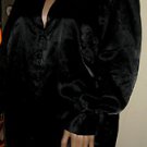 LANE BRYANT SIZE 18 / 20 BLACK V-NECK LONG SLEEVE BLOUSE