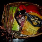 COFFEE & TEA GIFT BASKET -  LARGE MUG & ASSORT COFFEE & TEA
