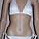 WOMEN'S WHITE KNIT STRING BIKINI, SIZE L, NEW WITH TAGS!