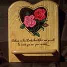 Hand Wood Burned and Hand Painted Towel Rack