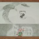 Beautiful Pencil/Colored Pencil Drawing "Purple Heart"