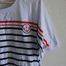 Women's Sailor Style Black Stripe White T-Shirt M/L