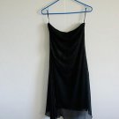 Women's Black Chiffon Strapless Dress L