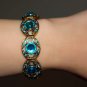 Vintage Art Deco Bracelet with Blue Stones