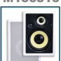 2 White 3-Way Surround Sound In-Wall/Ceiling Speakers(8 inch)200 Watts Max