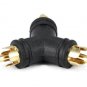 1/One Male To Two/2 Male RCA AV Y Splitter Adapter Connector for Audio Cable
