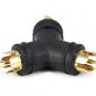 1/One Male To Two/2 Male RCA AV Y Splitter Adapter Connector for Audio Cable
