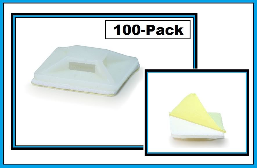 100Vinyl Siding(3/4Inch)Zip Tie Coax Cable Adhesive White Holder