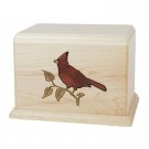 Wood Cremation Urn (Wooden Urns) - Maple Cardinal