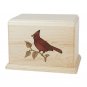 Wood Cremation Urn (Wooden Urns) - Maple Cardinal