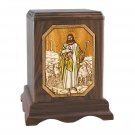 Wood Cremation Urn (Wooden Urns) - Walnut Lord Is My Shepherd