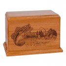 Wood Adult Cremation Urn (Wooden Urns) - Mahogany Boat Fishing