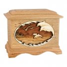 Wood Cremation Urn (Wooden Urns) - Oak Dolphins Ambassador