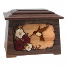 Wood Adult Cremation Urn (Wooden Urns) - Walnut Hummingbird Astoria