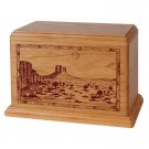 Wood Cremation Urn (Wooden Urns) - Natural Cherry Desert